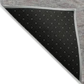 3' X 5' Pewter And Gray Aztec Washable Indoor Outdoor Area Rug