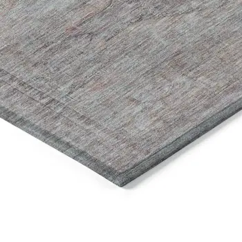 8' X 10' Pewter And Gray Aztec Washable Indoor Outdoor Area Rug