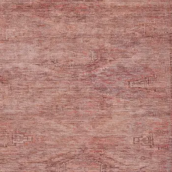 9' X 12' Terra Cotta And Salmon Aztec Washable Indoor Outdoor Area Rug