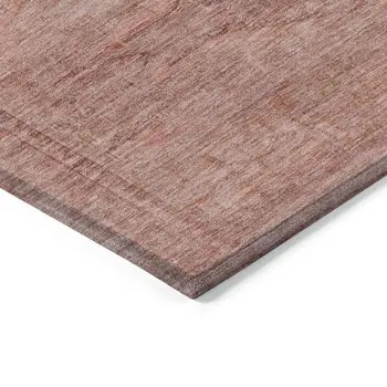 10' X 14' Terra Cotta And Salmon Aztec Washable Indoor Outdoor Area Rug