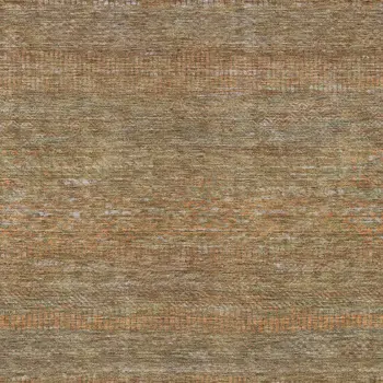 8' X 10' Taupe And Brown Striped Washable Indoor Outdoor Area Rug