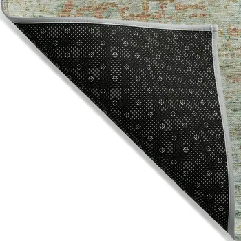 8' X 10' Sage And Copper Medallion Washable Indoor Outdoor Area Rug
