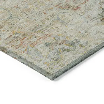 10' X 14' Tan And Beige Medallion Washable Indoor Outdoor Area Rug