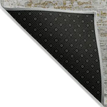 3' X 5' Taupe And Beige Medallion Washable Indoor Outdoor Area Rug