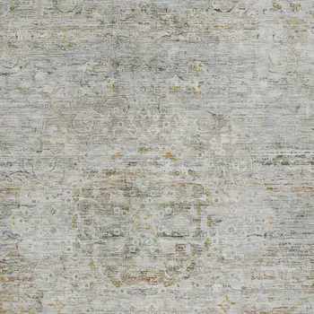 9' X 12' Taupe And Beige Medallion Washable Indoor Outdoor Area Rug