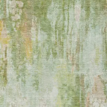 8' X 10' Sage Wheat And Ivory Abstract Washable Indoor Outdoor Area Rug