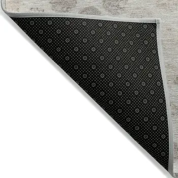 3' X 5' Taupe And Beige Polka Dot Washable Indoor Outdoor Area Rug