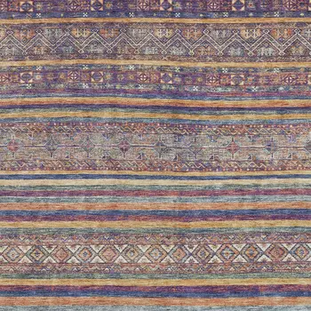 10' X 14' Blue Copper And Beige Southwestern Washable Indoor Outdoor Area Rug
