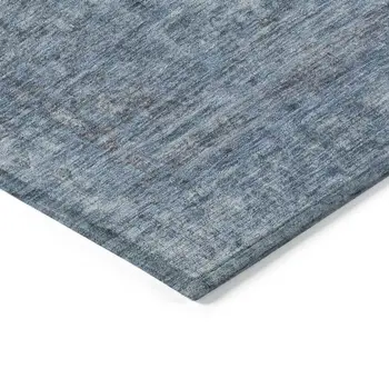 8' X 10' Blue And Beige Abstract Washable Indoor Outdoor Area Rug