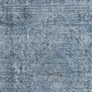 8' X 10' Blue And Beige Abstract Washable Indoor Outdoor Area Rug