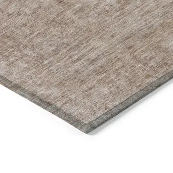 5' X 8' Copper And Beige Abstract Washable Indoor Outdoor Area Rug
