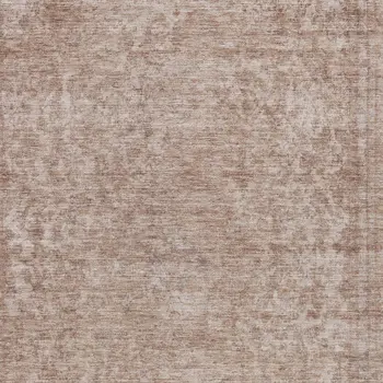 5' X 8' Copper And Beige Abstract Washable Indoor Outdoor Area Rug