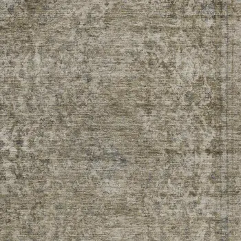 10' X 14' Pewter And Beige Abstract Washable Indoor Outdoor Area Rug