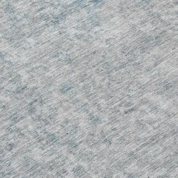 8' Silver And Beige Round Abstract Washable Indoor Outdoor Area Rug
