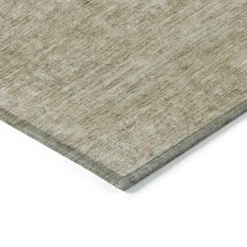 10' X 14' Tan And Beige Abstract Washable Indoor Outdoor Area Rug