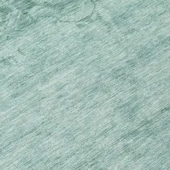 8' Aqua And Teal Blue Round Medallion Washable Indoor Outdoor Area Rug