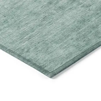 9' X 12' Aqua And Teal Blue Medallion Washable Indoor Outdoor Area Rug