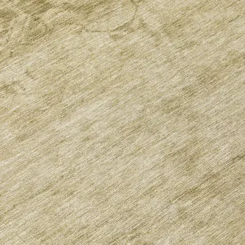 8' Beige And Linen Round Medallion Washable Indoor Outdoor Area Rug