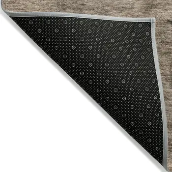 5' X 8' Brown And Taupe Medallion Washable Indoor Outdoor Area Rug