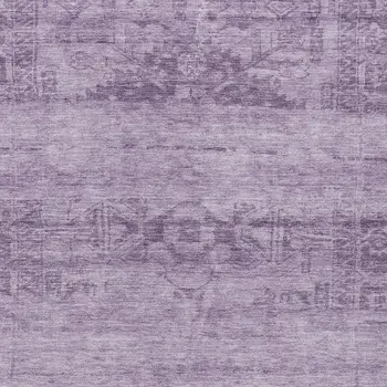 3' X 5' Plum And Purple Medallion Washable Indoor Outdoor Area Rug