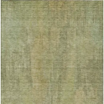 3' X 5' Artichoke Green And Fern Green Abstract Washable Indoor Outdoor Area Rug