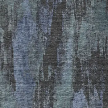 8' X 10' Blue And Gray Abstract Washable Indoor Outdoor Area Rug