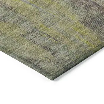 5' X 8' Orange And Teal Blue Abstract Washable Indoor Outdoor Area Rug