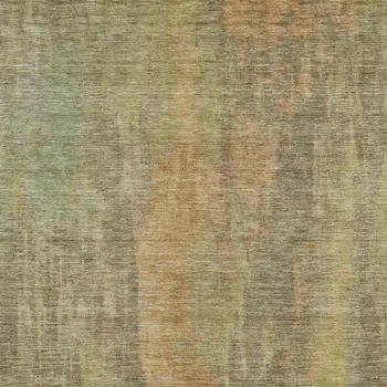 9' X 12' Taupe And Copper Abstract Washable Indoor Outdoor Area Rug