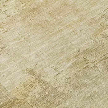 8' Beige And Wheat Round Abstract Washable Indoor Outdoor Area Rug