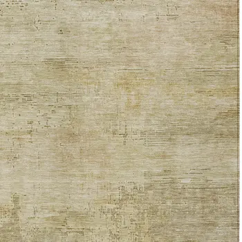 10' X 14' Beige And Wheat Abstract Washable Indoor Outdoor Area Rug