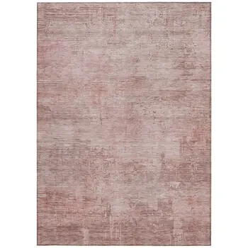 10' X 14' Blush And Pink Abstract Washable Indoor Outdoor Area Rug
