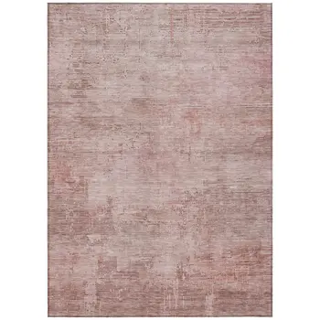 10' X 14' Blush And Pink Abstract Washable Indoor Outdoor Area Rug