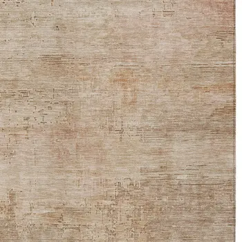 5' X 8' Coral And Beige Abstract Washable Indoor Outdoor Area Rug