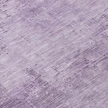8' Lavender And Plum Round Abstract Washable Indoor Outdoor Area Rug
