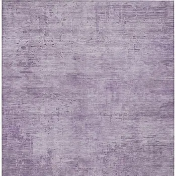 8' X 10' Lavender And Plum Abstract Washable Indoor Outdoor Area Rug