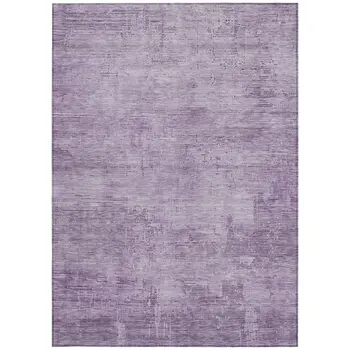 9' X 12' Lavender And Plum Abstract Washable Indoor Outdoor Area Rug