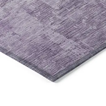 10' X 14' Lavender And Plum Abstract Washable Indoor Outdoor Area Rug