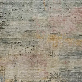 10' X 14' Sage And Beige Abstract Washable Indoor Outdoor Area Rug