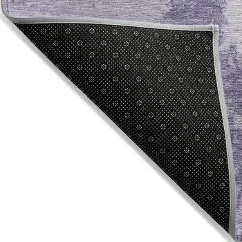 5' X 8' Plum And Purple Abstract Washable Indoor Outdoor Area Rug