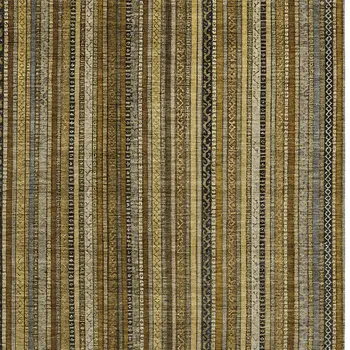 3' X 5' Brown Beige And Gold Striped Washable Indoor Outdoor Area Rug