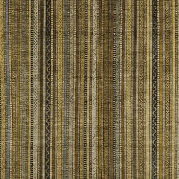 8' X 10' Brown Beige And Gold Striped Washable Indoor Outdoor Area Rug