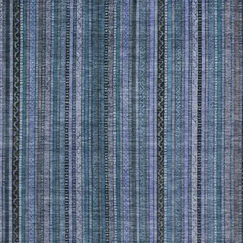 8' X 10' Blue Gray And Sky Blue Striped Washable Indoor Outdoor Area Rug