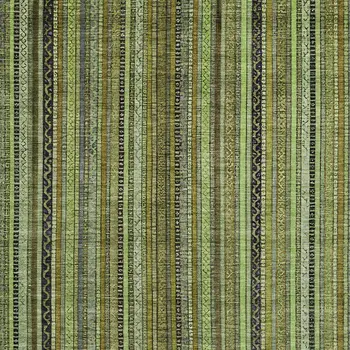 5' X 8' Green Gold And Gray Striped Washable Indoor Outdoor Area Rug