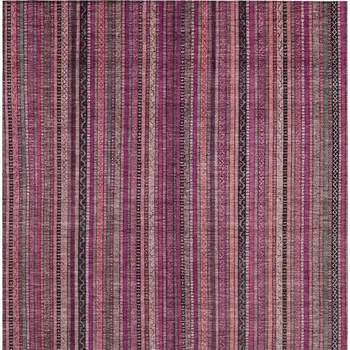 8' X 10' Pink Mauve And Blush Striped Washable Indoor Outdoor Area Rug