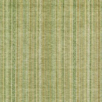 3' X 5' Artichoke Green Fern Green And Gold Striped Washable Indoor Outdoor Area Rug
