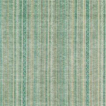 10' X 14' Aqua Beige And Teal Blue Striped Washable Indoor Outdoor Area Rug