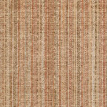 10' X 14' Rust Beige And Linen Striped Washable Indoor Outdoor Area Rug