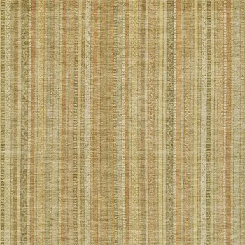 9' X 12' Wheat Gold And Beige Striped Washable Indoor Outdoor Area Rug