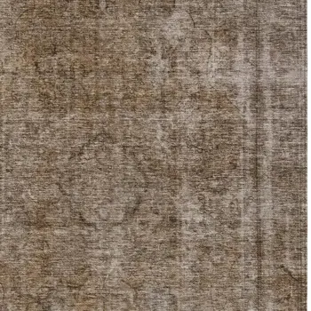 10' X 14' Brown And Beige Medallion Washable Indoor Outdoor Area Rug