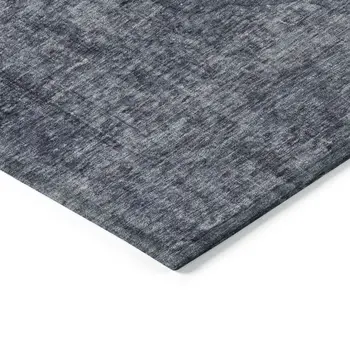 10' X 14' Blue And Gray Medallion Washable Indoor Outdoor Area Rug